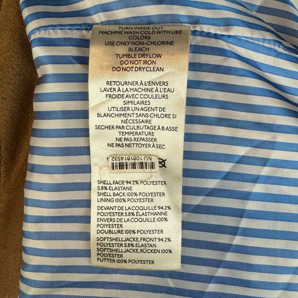 Maeve Faux Suede Trucker Jacket Camel Brown Size M Anthropologie - Picture 9 of 12